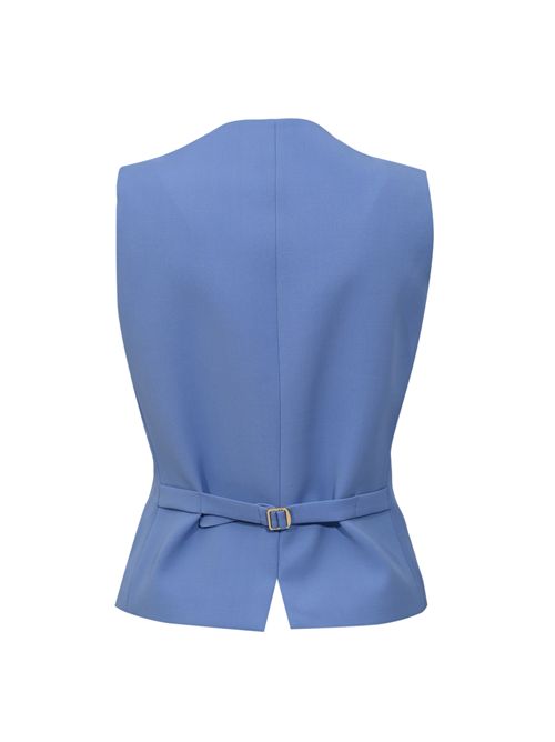 Gilet MSTMADIA in crepe di lana Azzurro MAX MARA STUDIO | 2616151011600011